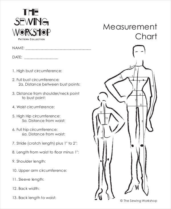 FREE 10 Measurement Charts In PDF MS Word