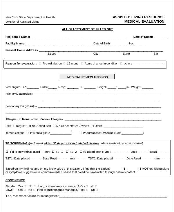medical office employee form