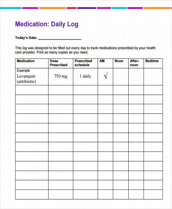 Prescription Pick Up Signature Log Template TUTORE ORG Master Of 