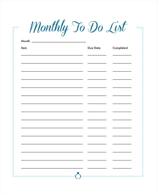 monthly to do list1