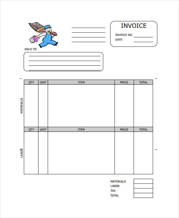 painting contractor invoice