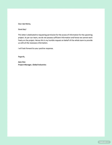 permission request letter template