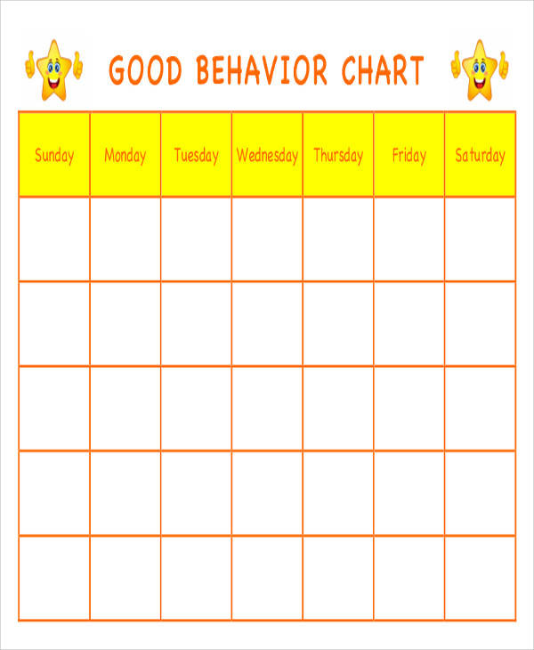 printable behavior chart