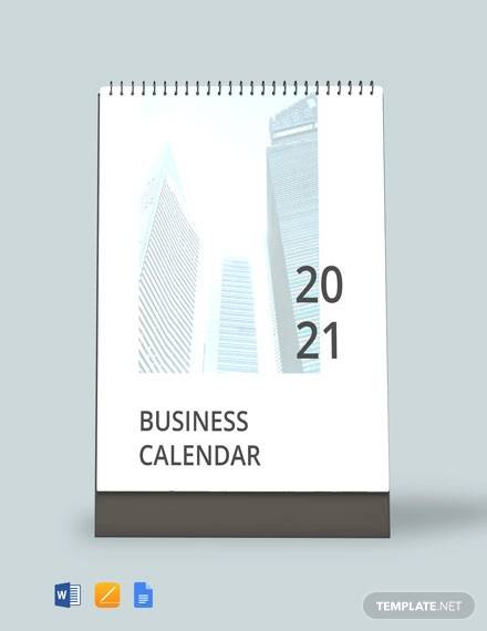 printable business desk calendar template