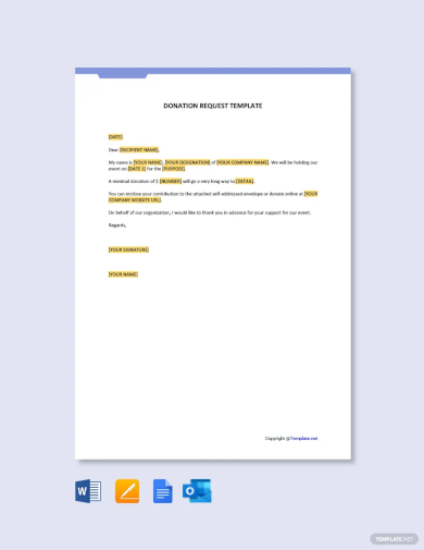 printable donation request letter template