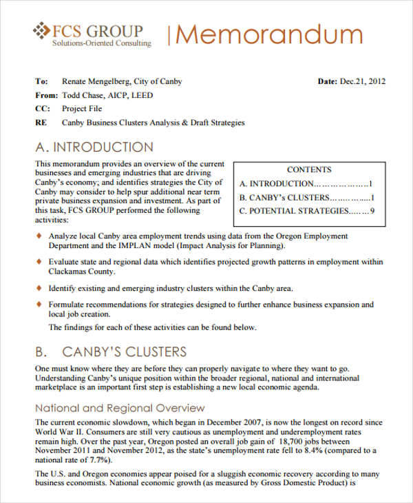 FREE 13+ Business Memo Templates in MS Word | PDF | Google ...