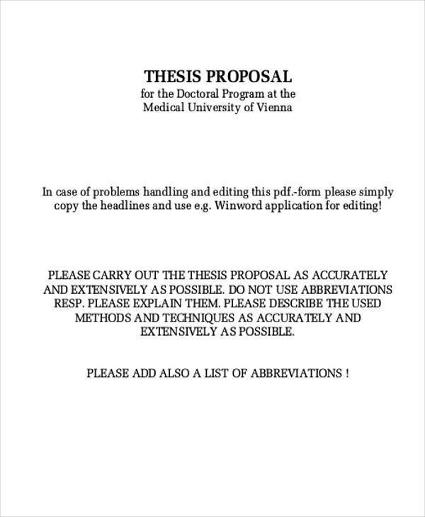 what covers the undergraduate thesis proposal