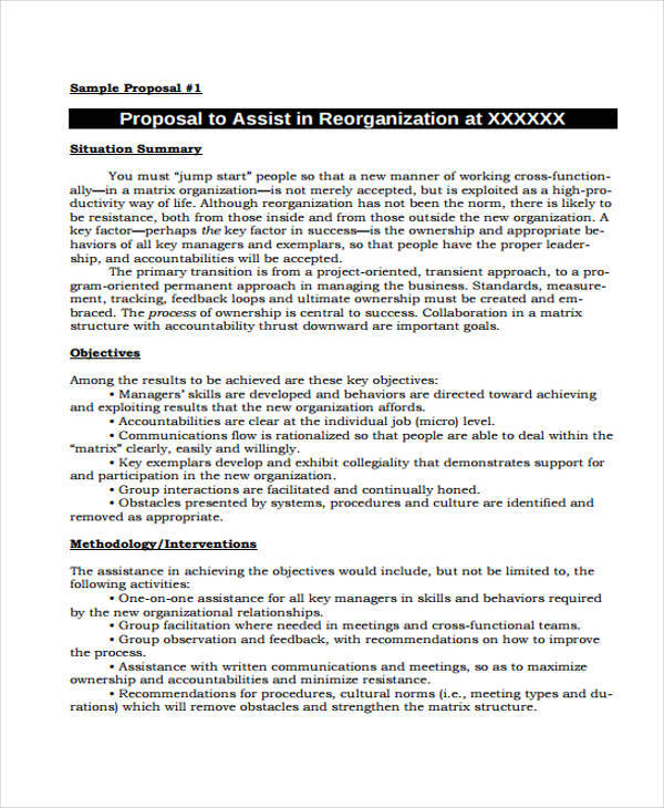 Example Of Methodology In Project Proposal Proposal Format 9913