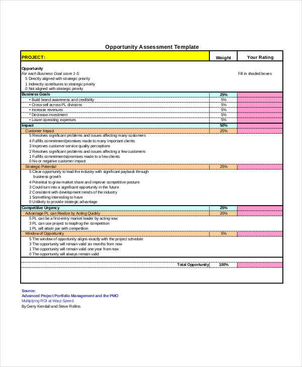 project opportunity assessment