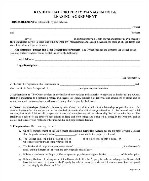 property management agreement1