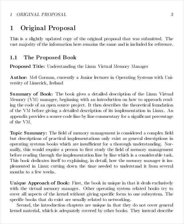 proposal for academic book