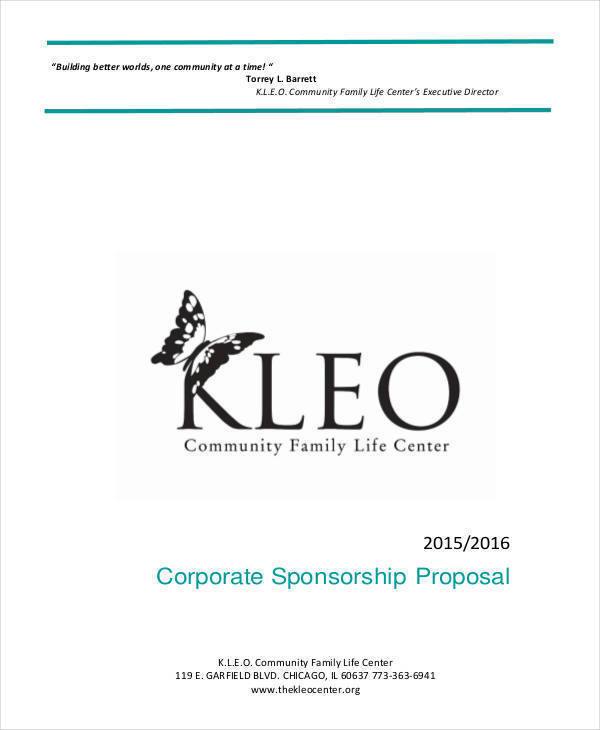 proposal for corporate sponsorship1