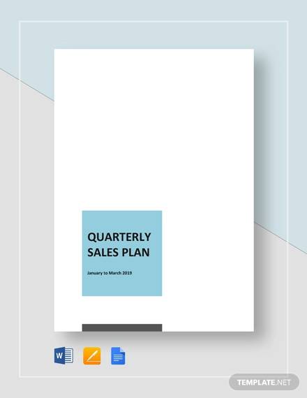 quarterly sales plan
