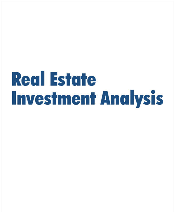 real estate investment analysis
