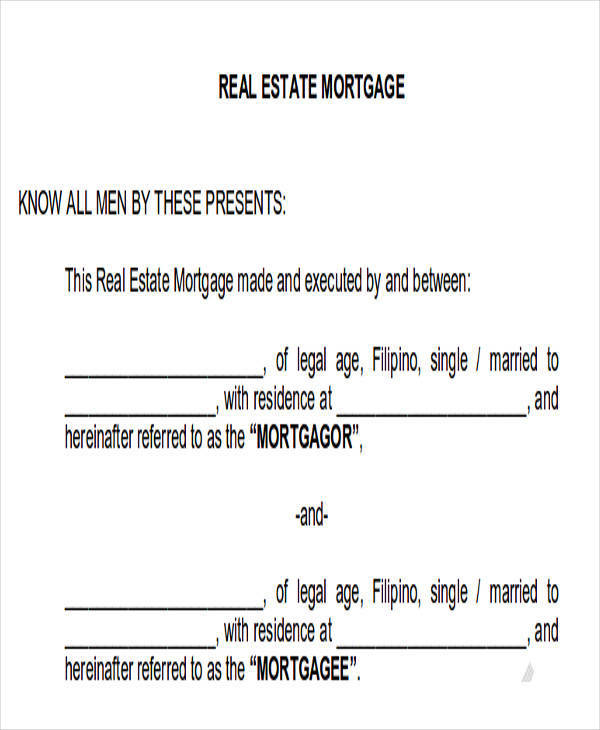 real estate mortgage