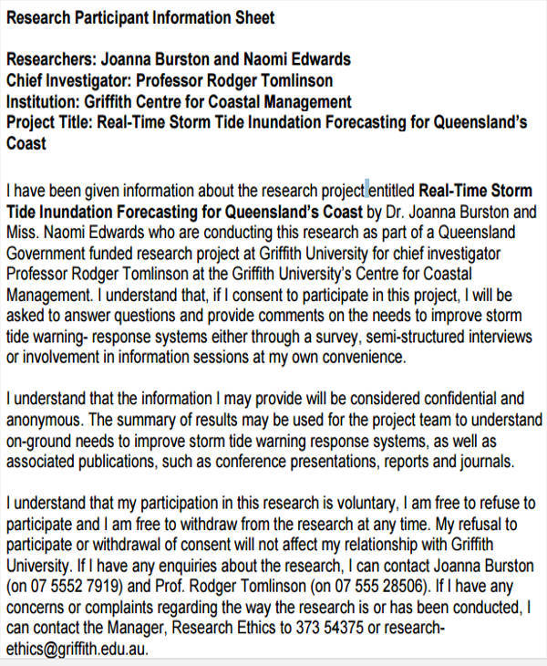 research participant information sheet1