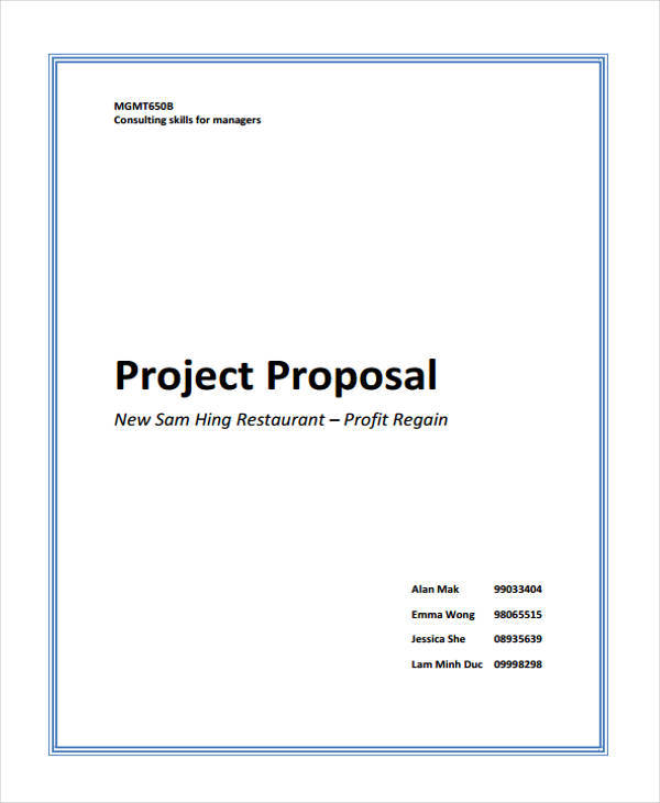 restaurant project proposal