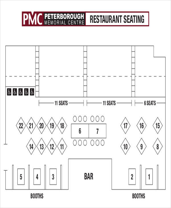 restaurant seating template