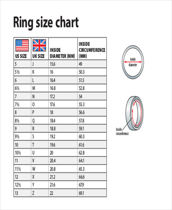 FREE 11+ Size Charts in PDF | MS Word | Excel