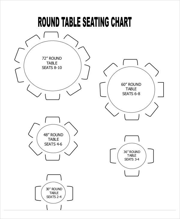 Printable Round Table Seating Chart