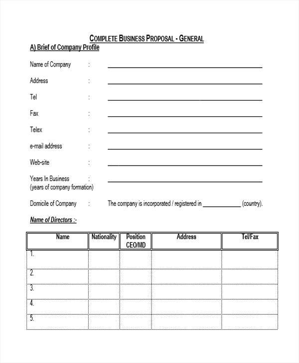 sample business proposal