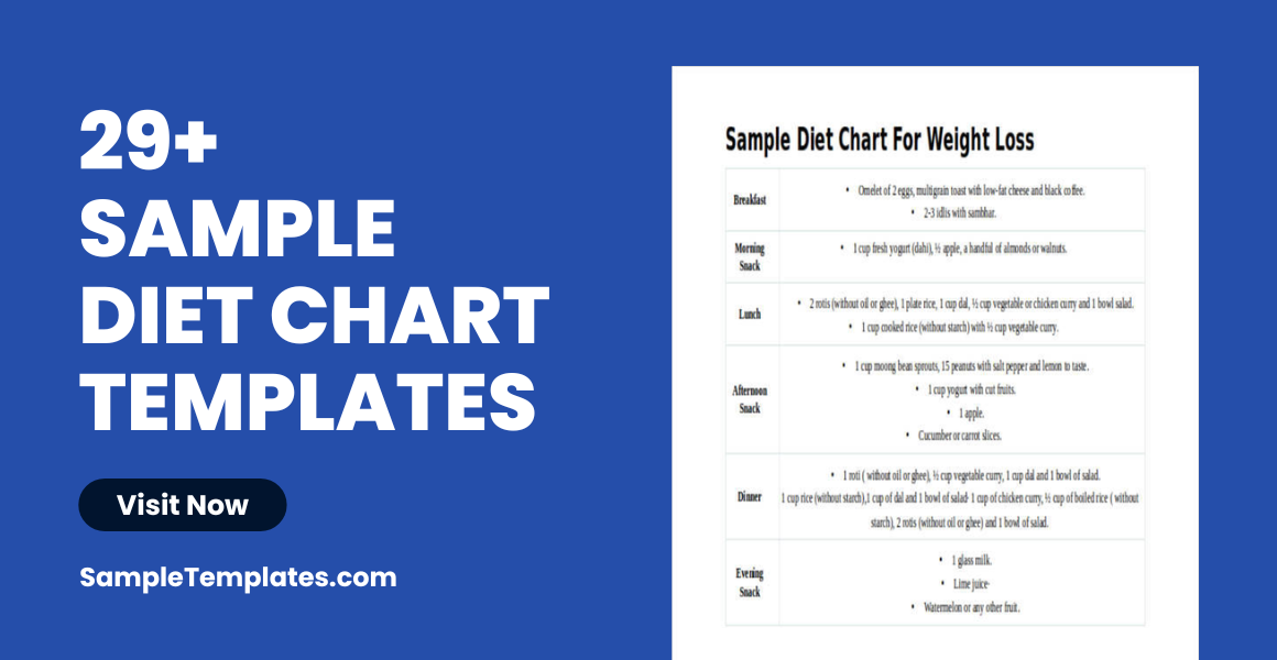 sample diet chart templates