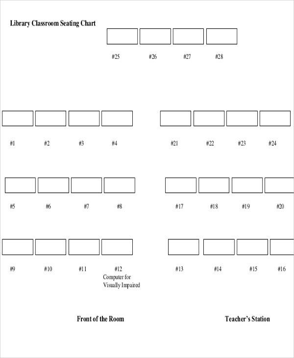 seating chart for class room