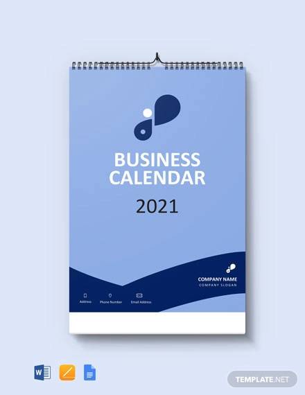 simple business desk calendar template