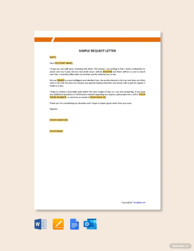 simple request letter template