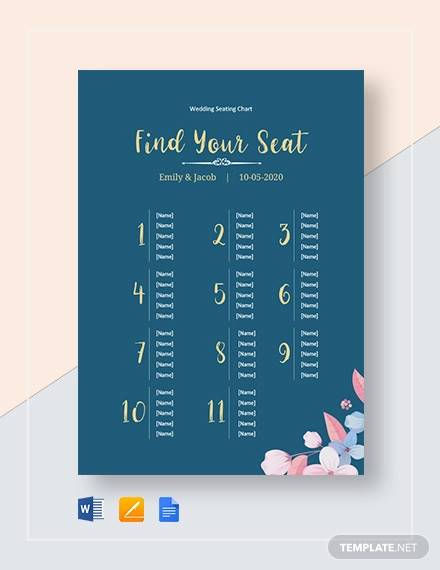 Wedding Seating Chart Examples