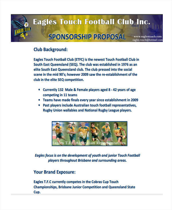 sponsorship proposal for sports