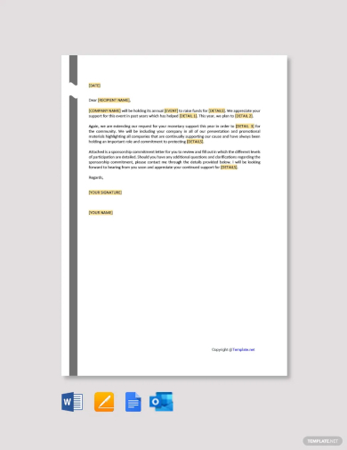 sponsorship request letter template