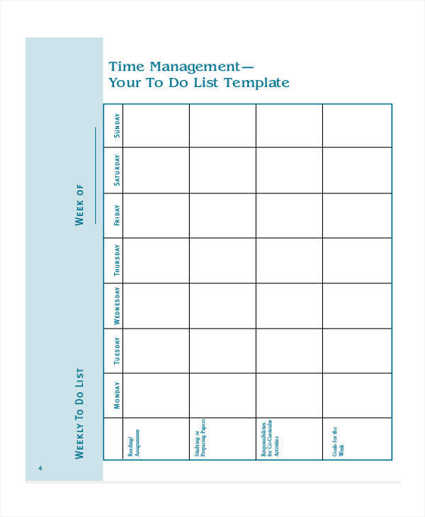 time management list