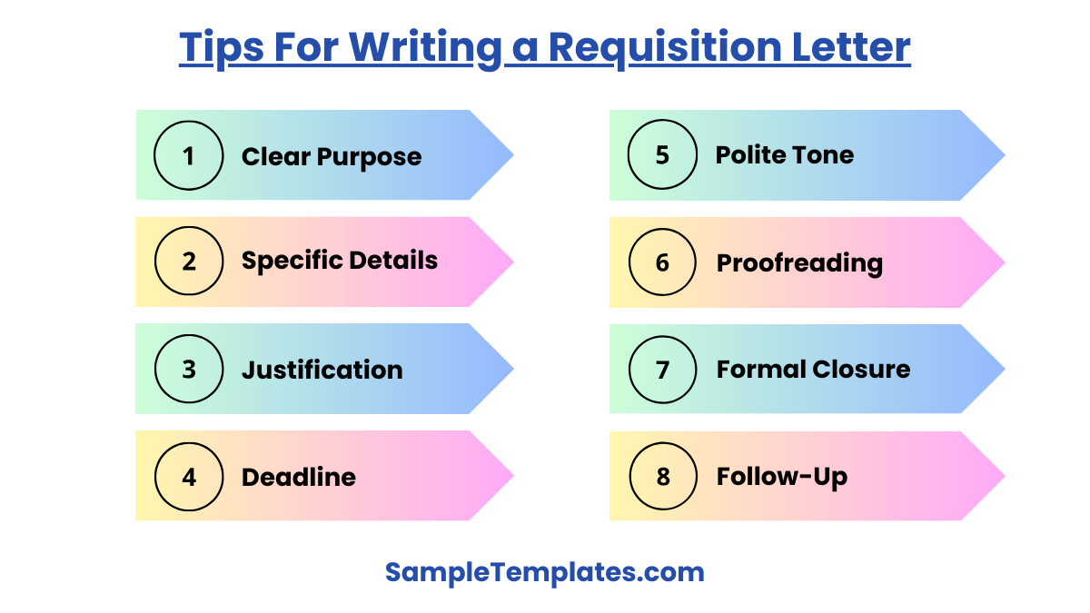tips for writing a requisition letter