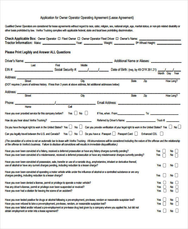 truck driver lease agreement2