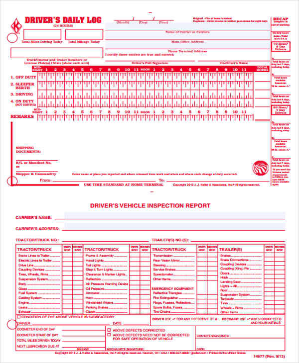 truck driver log sheet2