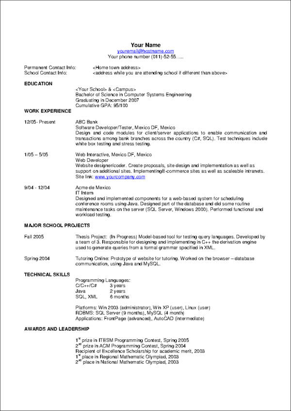 us style sample resume