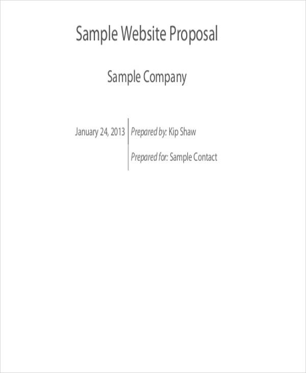 website proposal sample