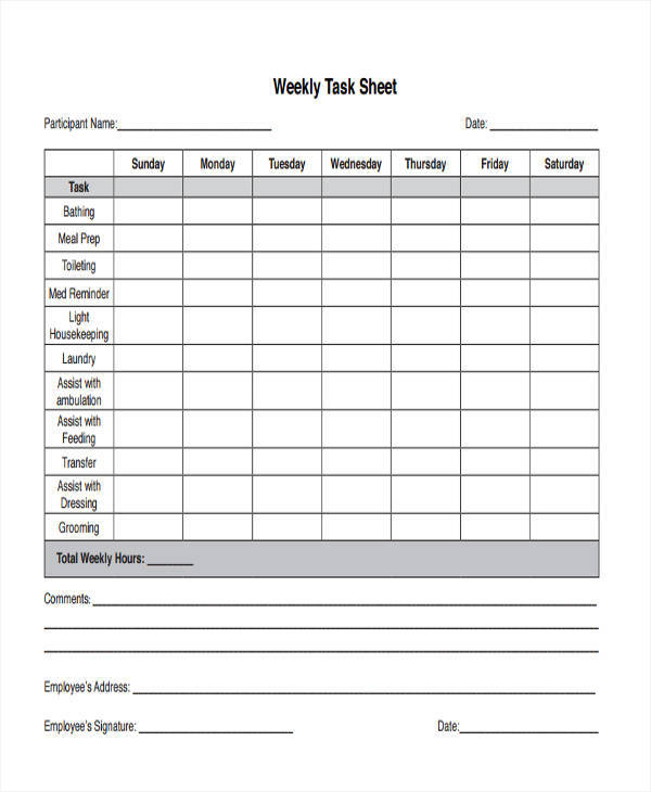 dental office daily task sheet