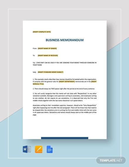 business memorandum