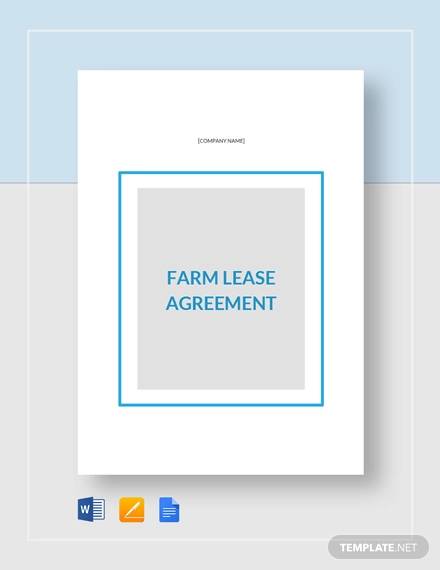 farm lease agreement