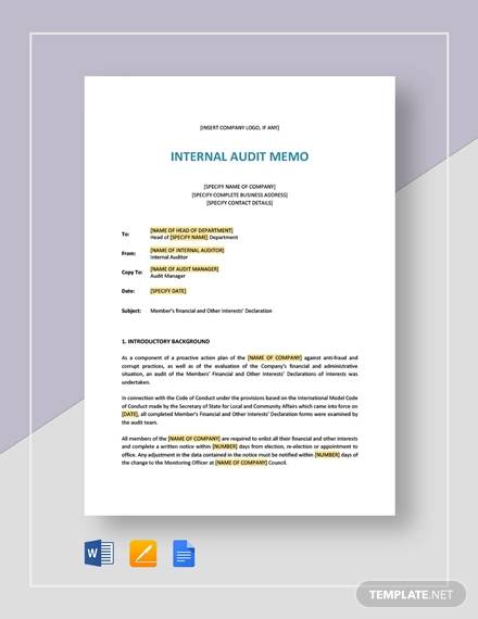 internal audit memo3