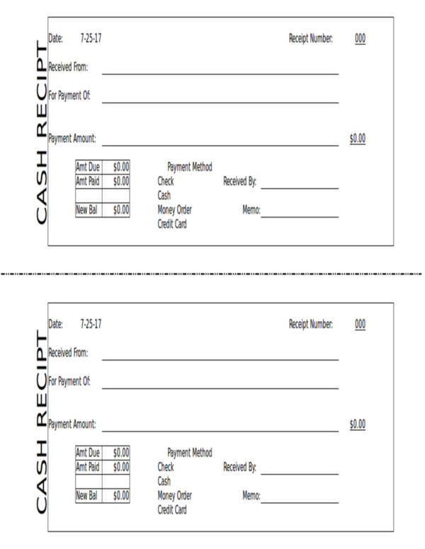 cash receipt template for excel