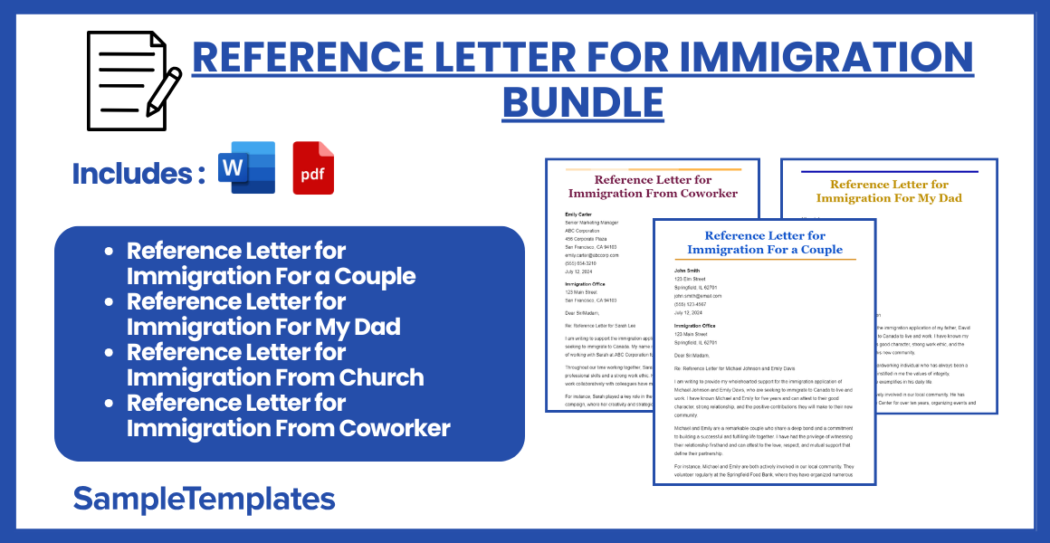 reference letter for immigration bundle