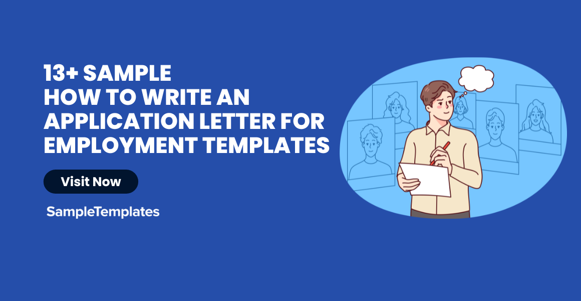 sample application letter for employment templates