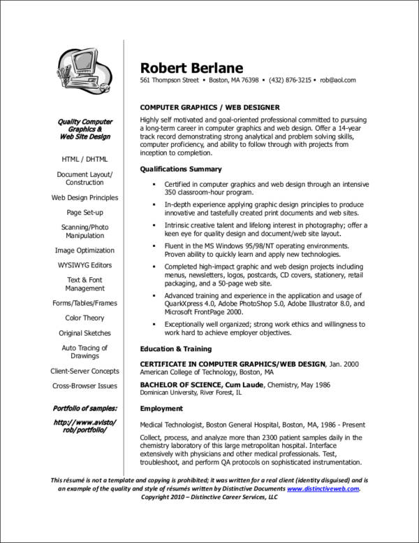 change of career resume profile