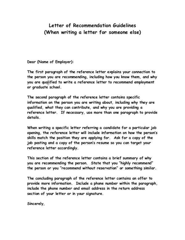 how to write sample letter of recommendation