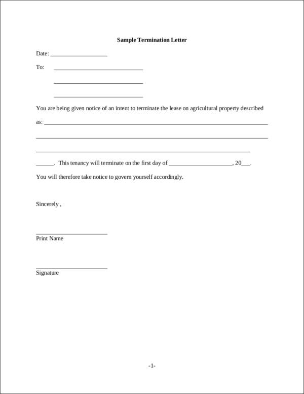 Termination Letter Substance Abuse Template Download From