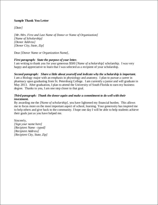 Free Printable Thank You Letters Printable Templates