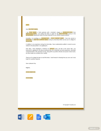 simple job application letter for employment template